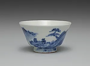 Teacup from Teacups with Chinese Landscapes by Seifū Yohei IV (Japanese, 1872–1951)