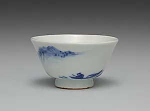 Teacup from Teacups with Chinese Landscapes by Seifū Yohei IV (Japanese, 1872–1951)