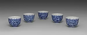 Teacups with a Hundred Sages by Seifū Yohei III (Japanese, 1851–1914)