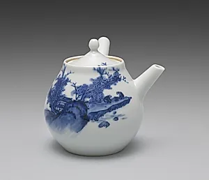 Teapot from Tea Set with Chinese Landscape by Seifū Yohei III (Japanese, 1851–1914)
