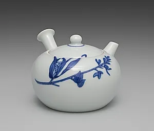 Teapot from Tea Set with Orchids by Seifū Yohei III (Japanese, 1851–1914)