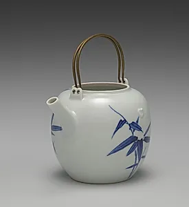 Teapot with Bamboo by Seifū Yohei IV (Japanese, 1872–1951)