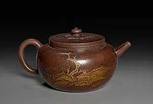 Teapot with Landscape and Imperial Poem by Chen Hanwen (Chinese, active c. 1720s–90s)