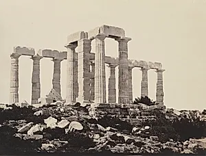 Temple of Athene, Cape Sunium, Greece by Dimitri Constantin (Greek)
