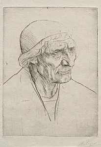 Tête de Bénédiction by Alphonse Legros (French, 1837–1911)
