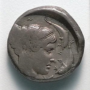Tetradrachm: Head of Arethousa (reverse) by Unknown Artist