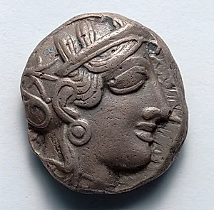Tetradrachm: Head of Athena (obverse) by Unknown Artist