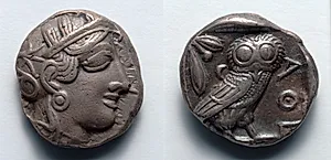 Tetradrachm: Head of Athena (obverse); Owl (reverse) by Unknown Artist