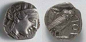 Tetradrachm: Head of Athena (obverse); Owl (reverse) by Unknown Artist