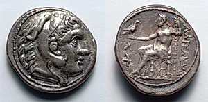 Tetradrachm: Head of Young Herakles (obverse); Zeus (reverse) by Unknown Artist