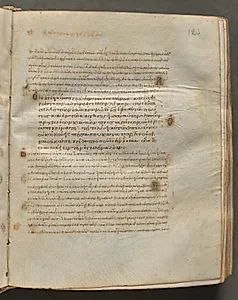 Text, folio 123 (recto), from a Gospel Book with Commentaries by Unknown Artist