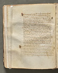 Text, folio 128 (verso), from a Gospel Book with Commentaries by Unknown Artist