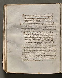 Text, folio 203 (verso), from a Gospel Book with Commentaries by Unknown Artist