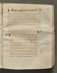 Text, folio 223 (recto), from a Gospel Book with Commentaries by Unknown Artist