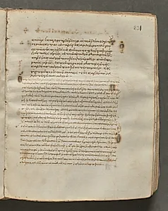 Text, folio 231 (recto), from a Gospel Book with Commentaries by Unknown Artist