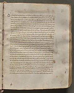 Text, folio 70 (recto), from a Gospel Book with Commentaries by Unknown Artist