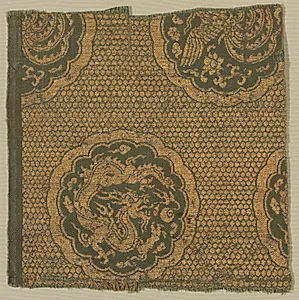 Textile with Phoenixes and Dragons by Unknown Artist