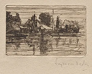 Thames Side by Francis Seymour Haden (British, 1818–1910)