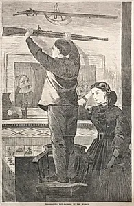 Thanksgiving Day - Hanging up the Musket by Winslow Homer (American, 1836–1910)