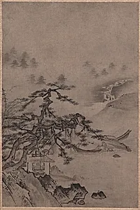 Thatched Hut by Water's Edge by Unknown Artist