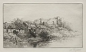 The Abandoned Village by Alphonse Legros (French, 1837–1911)