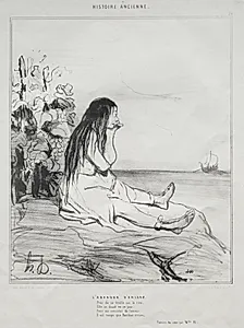 The Abandonment of Ariadne by Honoré Daumier (French, 1808–1879)