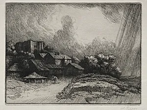 The Abbey Farm by Alphonse Legros (French, 1837–1911)