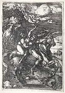 The Abduction on a Unicorn by Albrecht Dürer (German, 1471–1528)