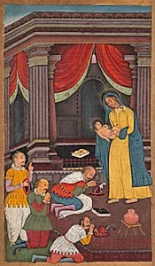 The Adoration of the Shepherds, from a Mirror of Holiness (Mir’at al-quds) of Father Jerome Xavier by Unknown Artist