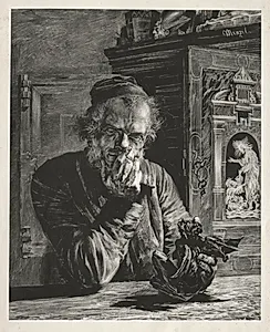 The Antiquary - Self-Portrait by Adolph von Menzel (German, 1815–1905)