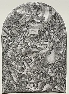 The Apocalypse: The Angel in the Sun Calling the Birds of Prey by Jean Duvet (French, 1485–1561)