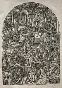 The Apocalypse:  The Martyrdom of St. John the Evangelist by Jean Duvet (French, 1485–1561)