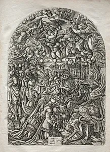 The Apocalypse:  The Woman Clothed with the Sun by Jean Duvet (French, 1485–1561)