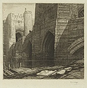 The Barbican by Frederick Landseer Maur Griggs (British, 1876–1938)