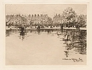 The Basin of the Tuileries by Eugène Bejot (French, 1867–1931)