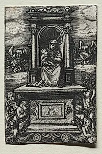 The Beautiful Virgin of Ratisbon on an Altar by Albrecht Altdorfer (German, c. 1480–1538)