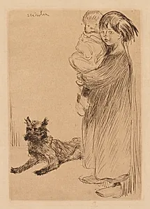The Big Sister (La Grande Soeur) by Théophile Alexandre Steinlen (Swiss, 1859–1923)