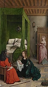 The Birth and Naming of John the Baptist by Juan de Flandes (Netherlandish, c. 1460–1519)