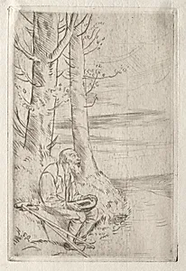 The Blind Beggar by Alphonse Legros (French, 1837–1911)