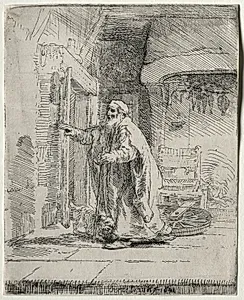 The Blindness of Tobit:  The Larger Plate by Rembrandt van Rijn (Dutch, 1606–1669)