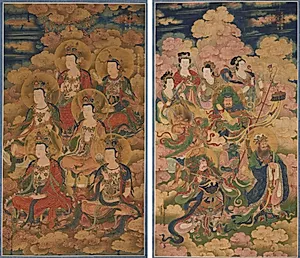 The Bodhisattvas of the Ten Stages in Attaining the Most Perfect Knowledge; The Eight Hosts of Deva, Naga, and Yakshi by Unknown Artist