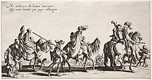 The Bohemians: The Bohemians Marching: The Vanguard by Jacques Callot (French, 1592–1635)
