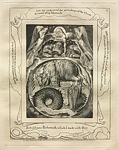 The Book of Job:  Pl. 15, Behold now Behemoth which I made with thee by William Blake (British, 1757–1827)