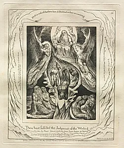 The Book of Job:  Pl. 16, Thou hast fulfilled the Judgment of the Wicked by William Blake (British, 1757–1827)