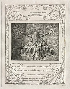 The Book of Job:  Pl. 20, There were not found Women fair as the Daughters of Job / in all the Land