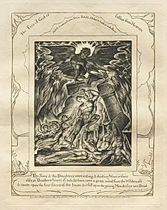 The Book of Job:  Pl. 3, Thy Sons and thy Daughters were eating and drinking Wine in their / eldest Brothers house