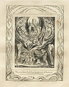 The Book of Job: Pl. 5, Then went Satan forth from the presence of the Lord by William Blake (British, 1757–1827)
