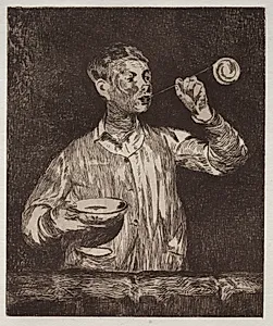 The Boy with soap bubbles by Edouard Manet (French, 1832–1883)