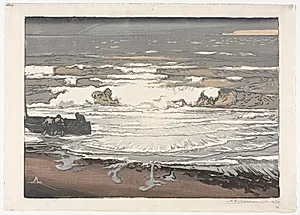 The Breaking Waves, Tide of September 1901 by Auguste Louis Lepère (French, 1849–1918)