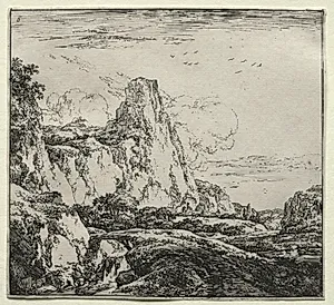 The Bridge near the Mountain by Herman Naiwincx (Flemish, c. 1624–after 1651)